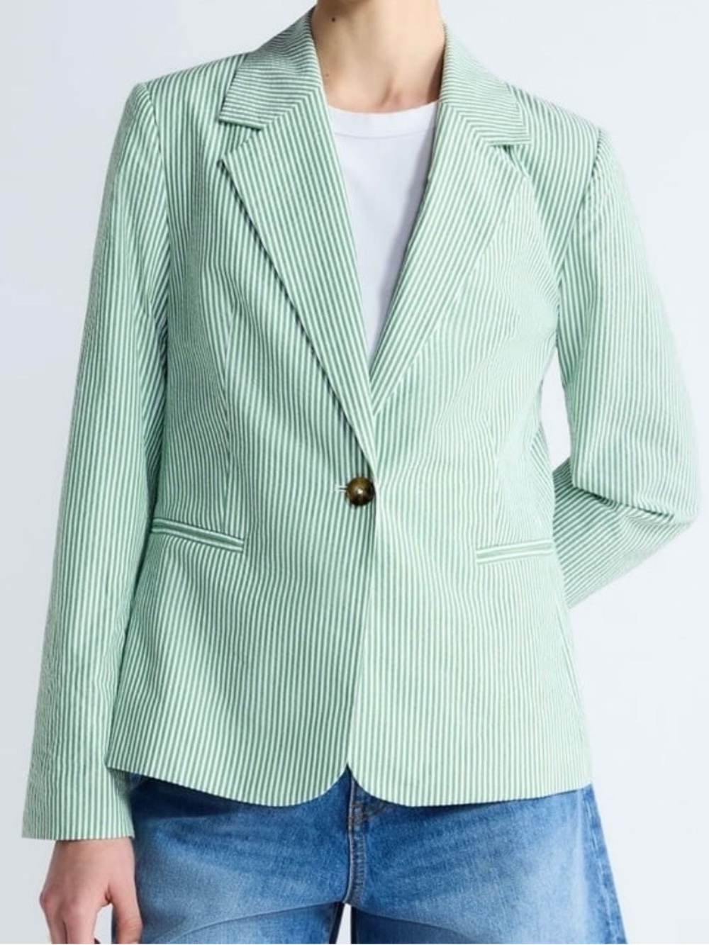 Free Assembly Striped Blazer Women Size M